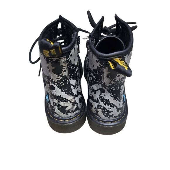 Dr. Martens Boots 1460 Space Hydro Leather Size 3 Kids Galaxy Combat - Picture 3 of 6